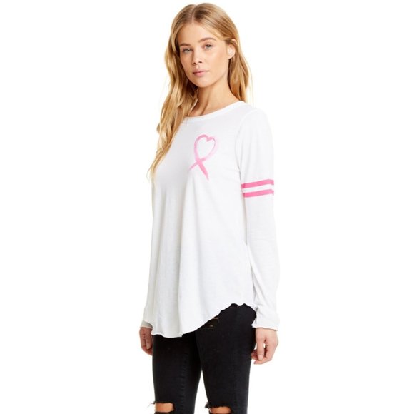 Chaser Tops - Chaser Vintage Jersey Love Long Sleeve Sporty Tee